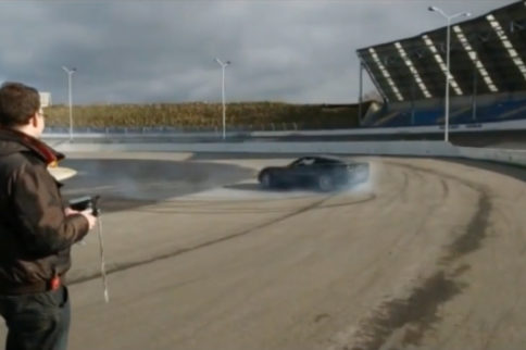 Video: Full Size, Remote Control Corvette Does Donuts On The Track
