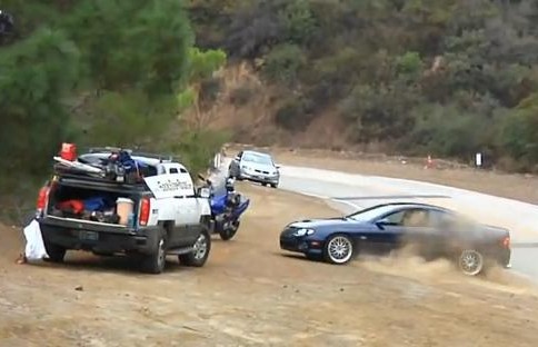 Video: GTO Driver Loses Control On Mulholland, Takes Out Motorcycles